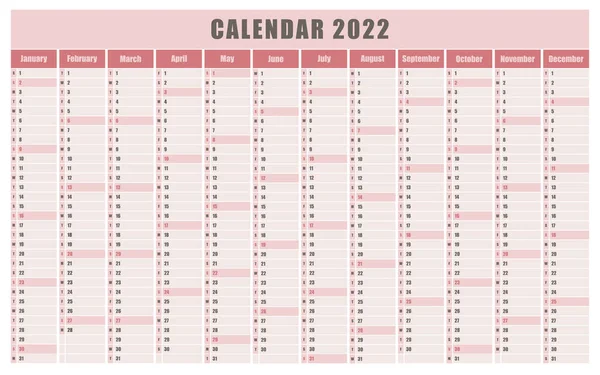 Calendario 2021 Planificador Eventos Diario Ilustración Color Vectorial — Vector de stock