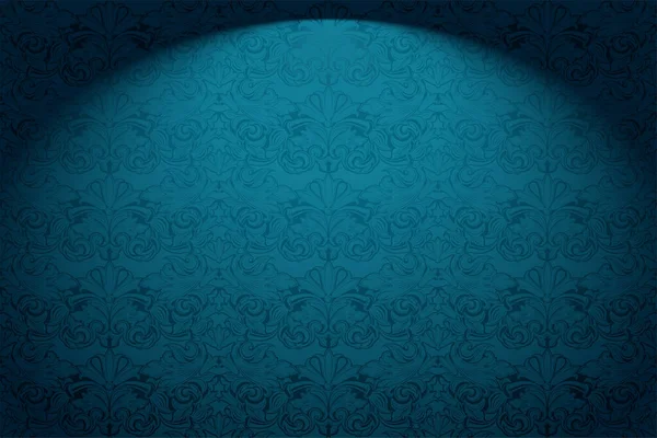 Vintage Gothic Horizontal Background Baroque Rococo Style Luxurious Royal Wallpaper — Stock Vector