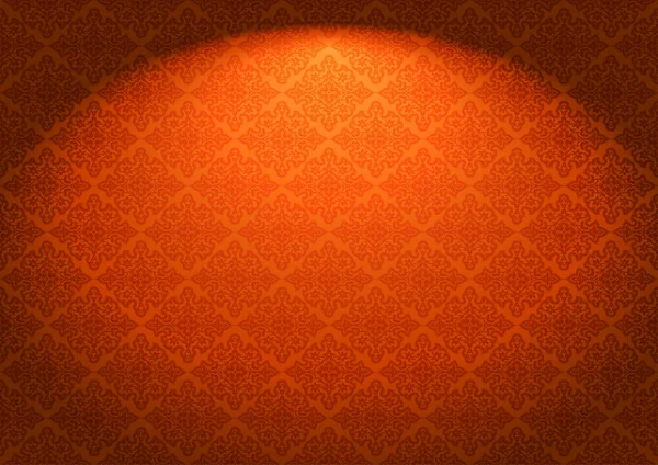 Оранжевый Восточный Фон Индо Персидскими Орнаментами Роскошные Обои Осенняя Векторная — стоковый вектор