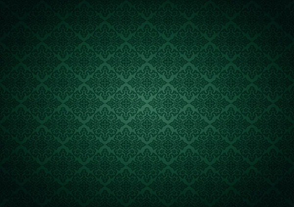 Восточный Винтажный Фон Индо Персидскими Орнаментами Роскошные Обои Зеленого Цвета Лицензионные Стоковые Иллюстрации