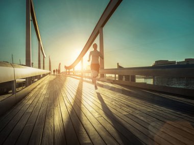 Köprüde çalışan kadın