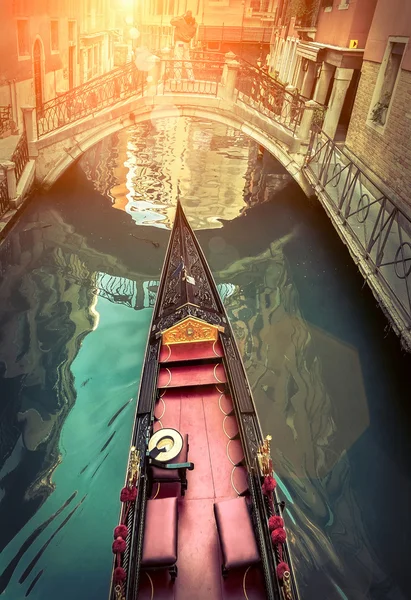 View from the bridge on the gondola — Stock Photo, Image