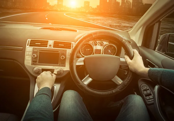 Man driving a car. — Stock Photo, Image