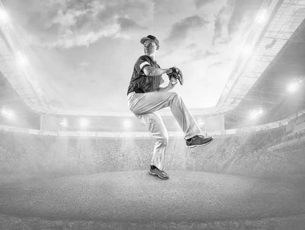 Giocatore di baseball in azione — Foto Stock