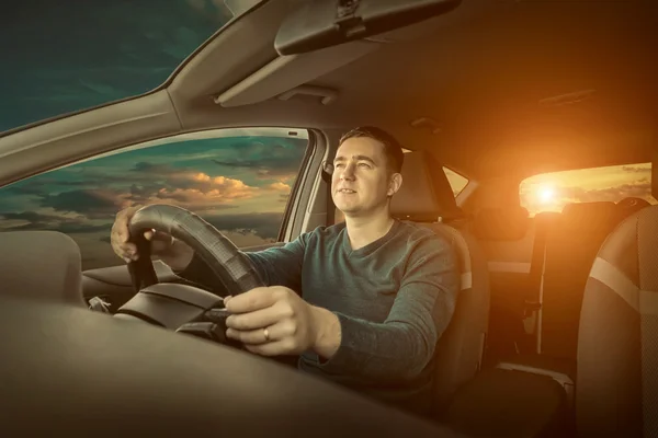 Man driving a car. — Stock Photo, Image