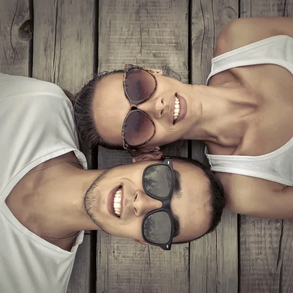 Portrait of beautiful young couple — Stock Photo, Image