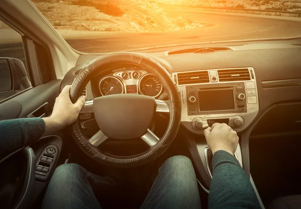 Man driving a car. — Stock Photo, Image