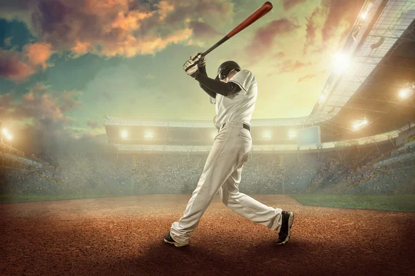 stock image Baseball player in action