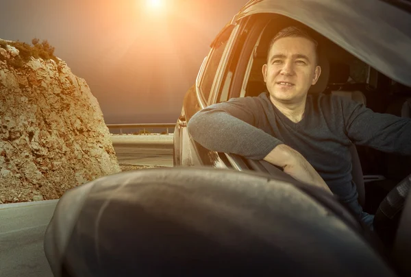 Man driving a car. — Stock Photo, Image