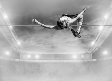 Atlet eylem yüksek atlama