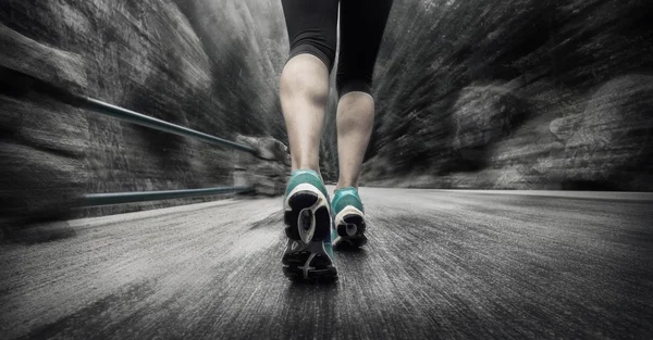 Nogi kobiece runner — Zdjęcie stockowe