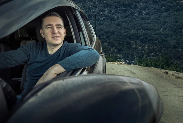 Man driving a car. — Stock Photo, Image