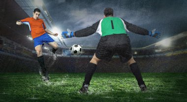 iki futbol oyuncuları