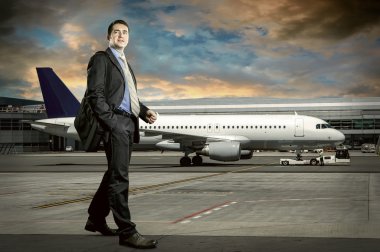 Havaalanı Bagaj ile işadamı