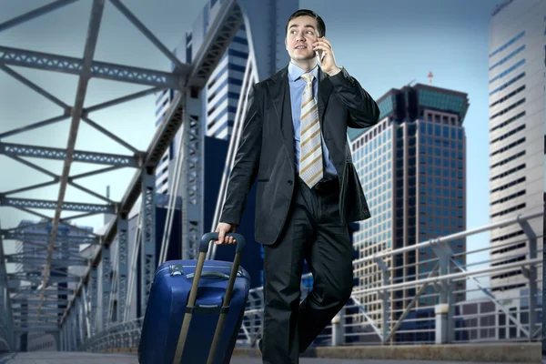 Man with baggage — Stock Photo, Image