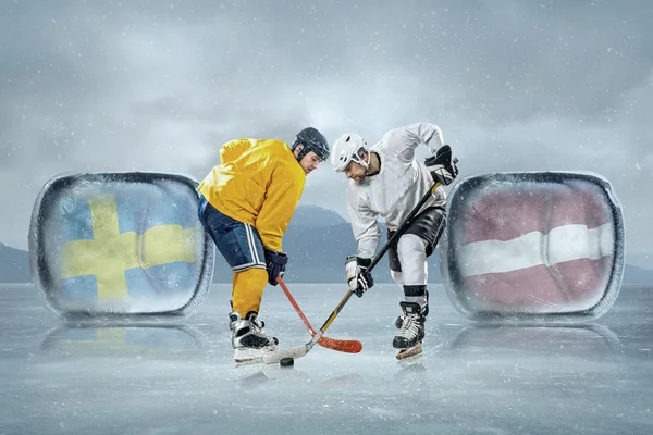 Jugadores de hockey sobre hielo —  Fotos de Stock