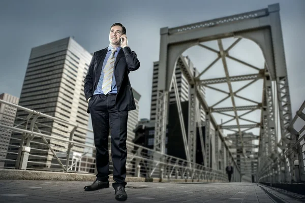 Empresario hablando por teléfono — Foto de Stock