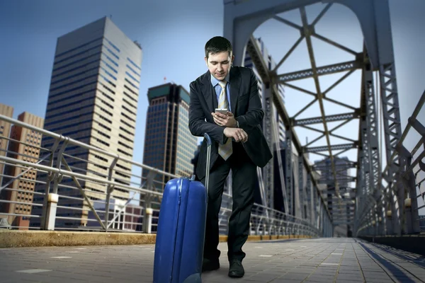 Man with baggage — Stock Photo, Image