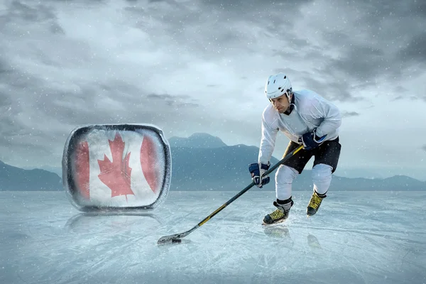 Jugador de hockey sobre hielo — Foto de Stock