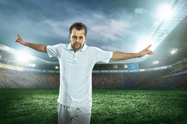 Soccer player after goal — Stock Photo, Image