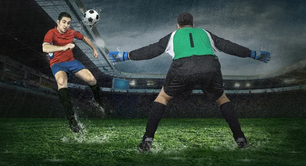 Due giocatori di calcio — Foto Stock