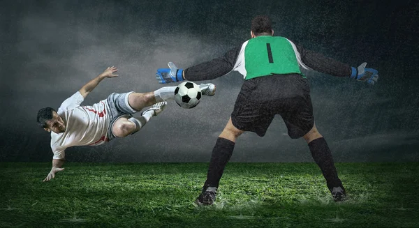 Zwei Fußballspieler — Stockfoto