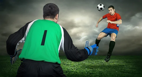 Due giocatori di calcio — Foto Stock