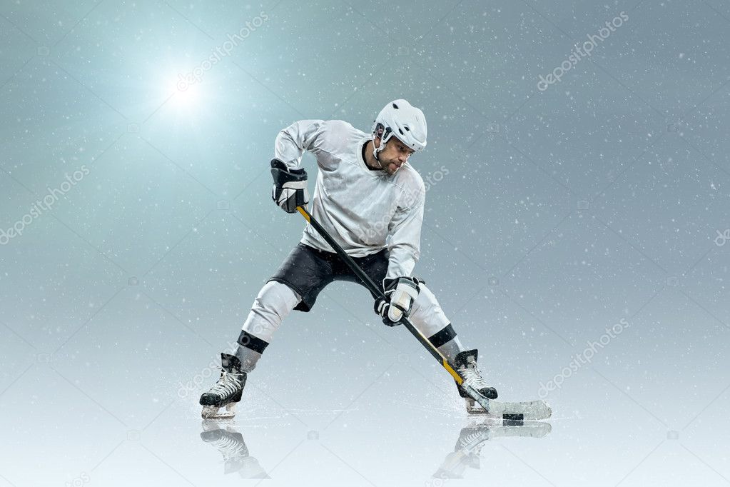 Ice hockey player on ice