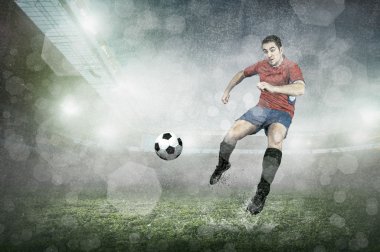 Futbolcu top eylem ile