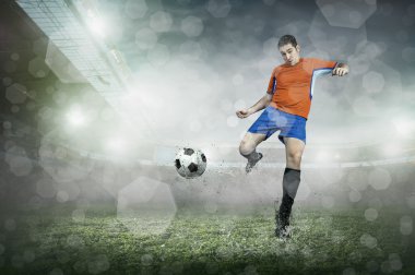 Futbolcu top eylem ile
