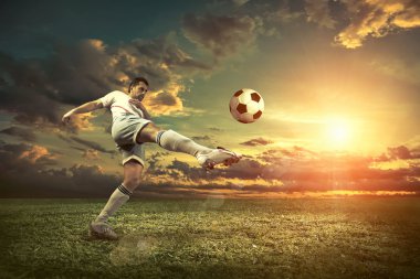 Futbolcu top eylem ile