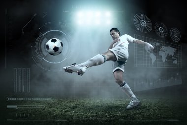 Futbolcu top eylem ile