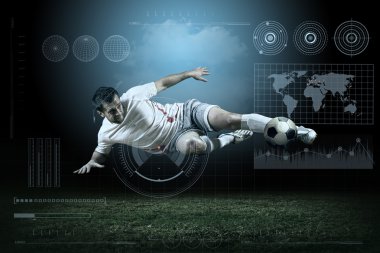 Futbolcu top eylem ile