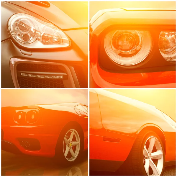 Prachtige zonnige deel van luxe auto 's — Stockfoto
