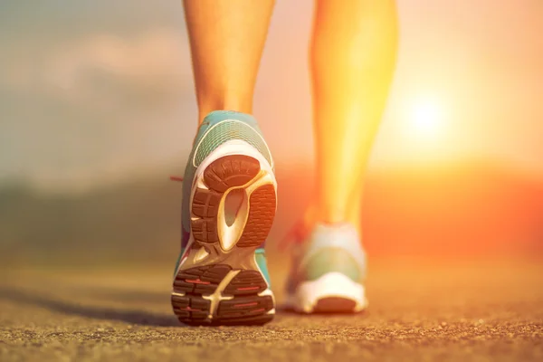 Runner athlete feet — Stock Photo, Image