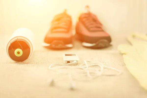 Belo conjunto de desporto para correr . — Fotografia de Stock