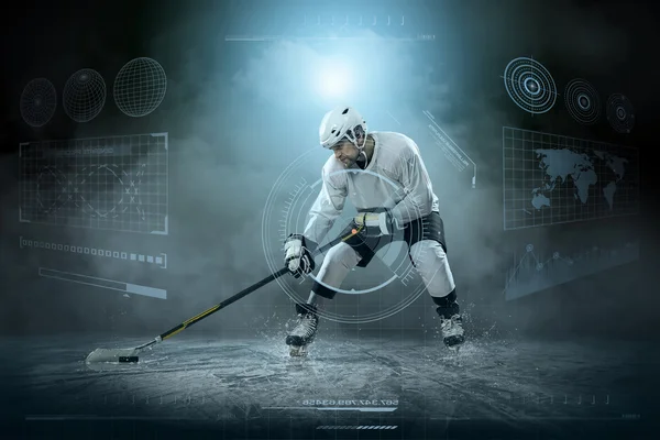 Ice hockey player on the ice — Stock Photo, Image