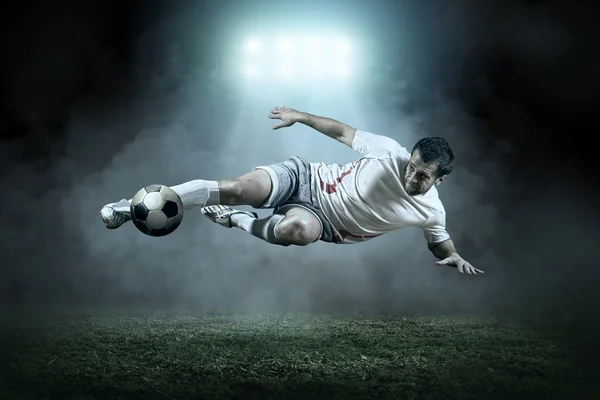 Soccer player with ball — Stock Photo, Image