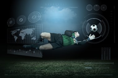 Futbolcu top eylem ile