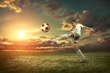 Futbolcu top eylem ile
