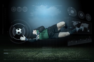 Futbolcu top eylem ile