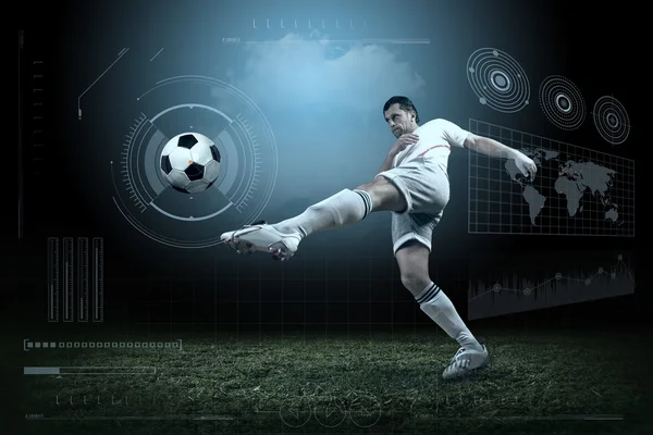 Futbolcu top eylem ile