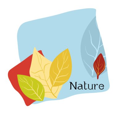 Doğa yaprağı - serbest çizim basit vektör illüstrasyonu. Katmanlar çizimine göre düzenlemek için kullanılabilir.