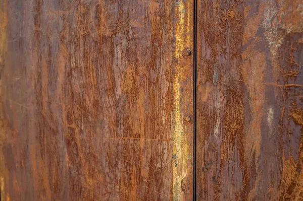 Texture Extremely Rusty Metal Door — Stock Photo, Image