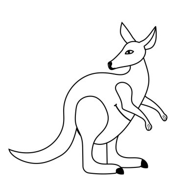 Vahşi hayvan zürafası. Boyama kitabı için siyah ve beyaz vektör çizimi