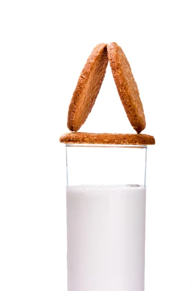 Cookies with milk — Stock Photo, Image