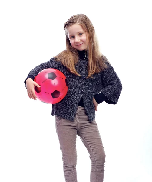 La chica con una pelota —  Fotos de Stock
