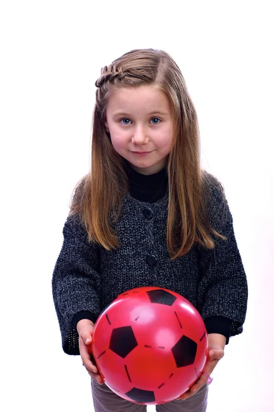 La chica con una pelota —  Fotos de Stock