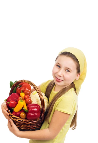 La chica con verduras —  Fotos de Stock