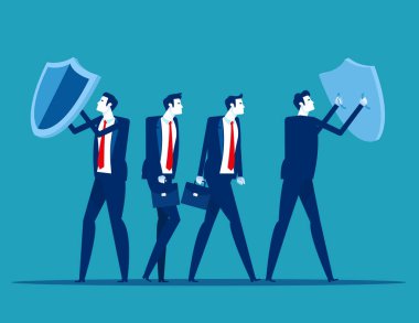 Müşteri koruma ve güvenliği. İş finans projesi kavramı